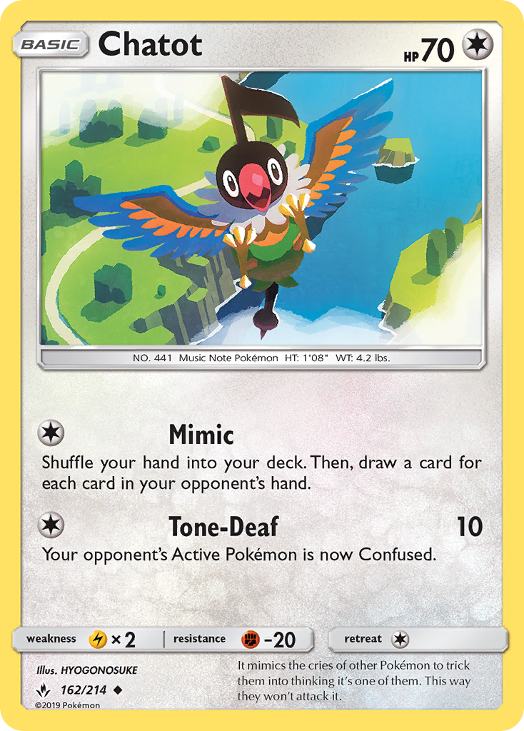 Chatot (162/214) [Sun & Moon: Unbroken Bonds] | Odin's Place