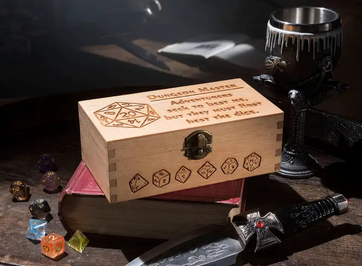 Critit Etched Dice Box Rectangle Assorted Styles | Odin's Place