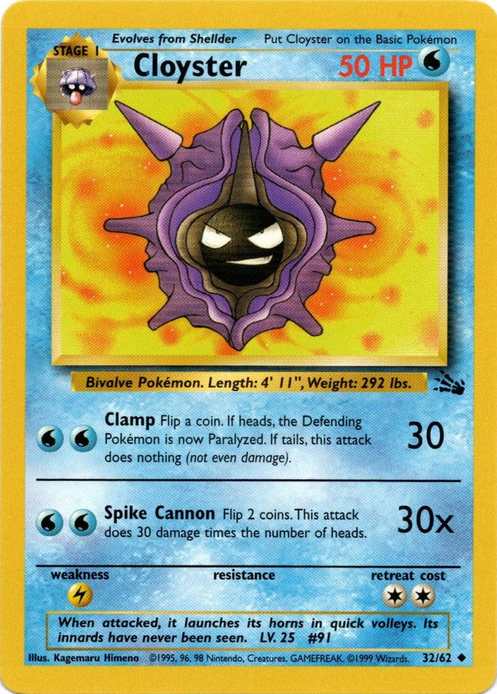 Cloyster (32/62) [Fossil Unlimited] | Odin's Place