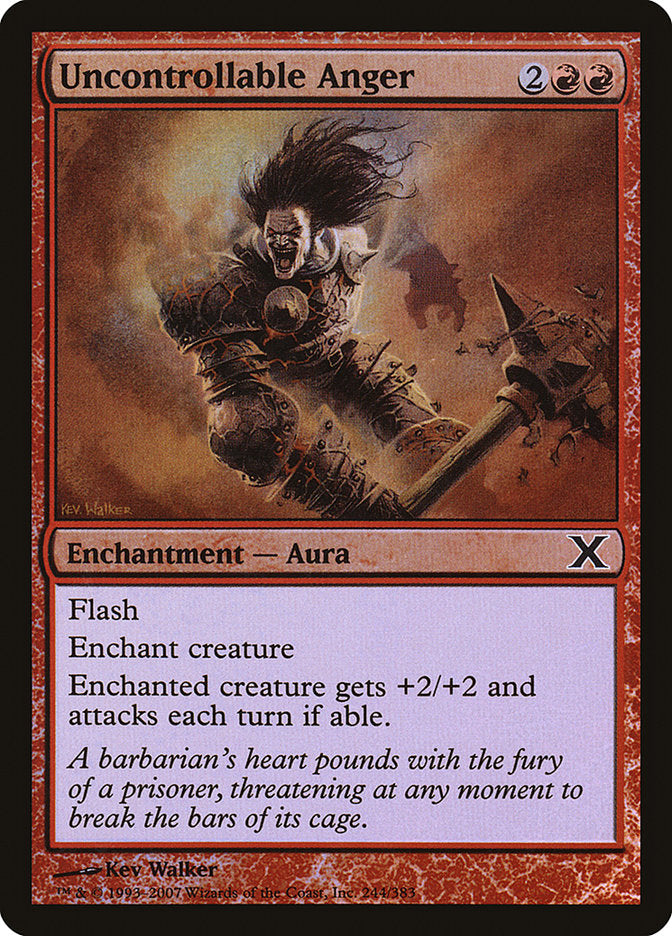 Uncontrollable Anger (Premium Foil) [Tenth Edition] | Odin's Place