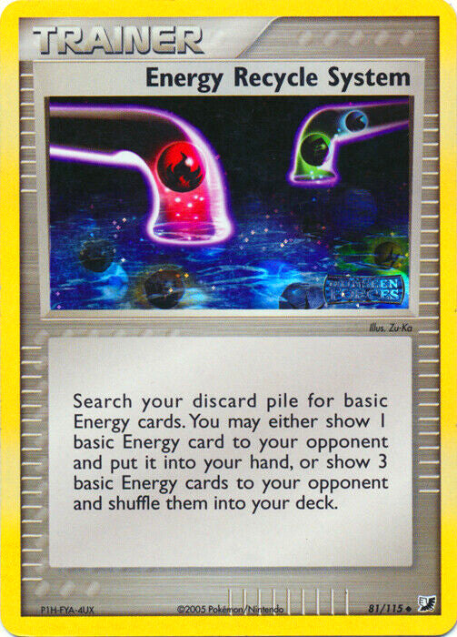 Energy Recycle System (81/115) (Stamped) [EX: Unseen Forces] | Odin's Place