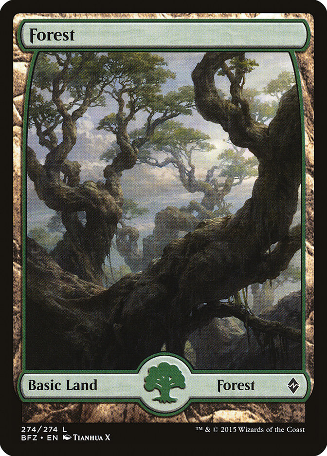 Forest (274) (Full Art) [Battle for Zendikar] | Odin's Place