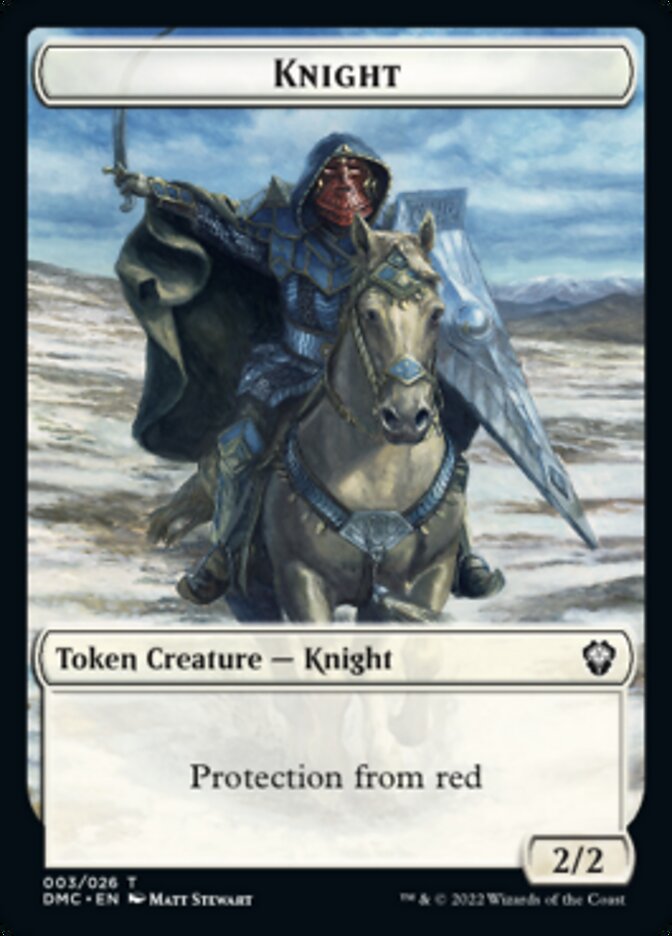 Saproling // Knight Double-Sided Token [Dominaria United Tokens] | Odin's Place