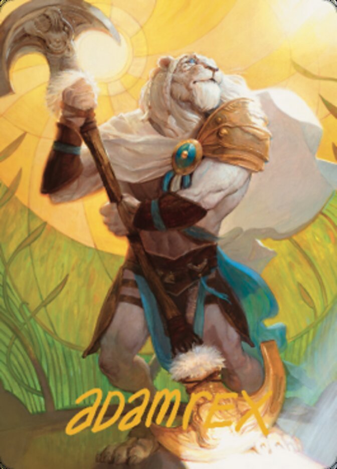 Ajani, Sleeper Agent Art Card (Gold-Stamped Signature) [Dominaria United Art Series] | Odin's Place