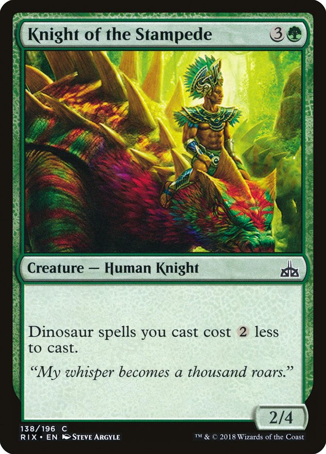 Knight of the Stampede (138) [Rivals of Ixalan] | Odin's Place