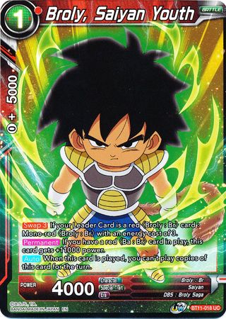 Broly, Saiyan Youth (BT11-018) [Vermilion Bloodline 2nd Edition] | Odin's Place