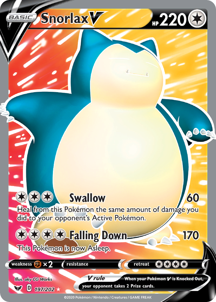Snorlax V (197/202) [Sword & Shield: Base Set] | Odin's Place