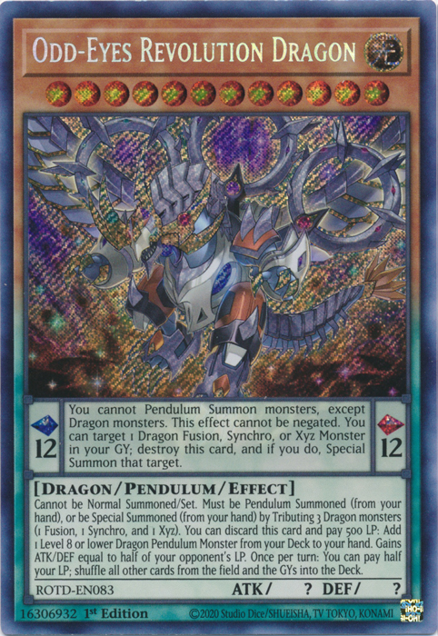 Odd-Eyes Revolution Dragon [ROTD-EN083] Secret Rare | Odin's Place