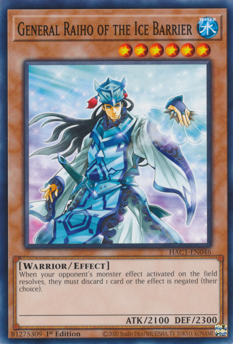 General Raiho of the Ice Barrier [HAC1-EN046] Common | Odin's Place