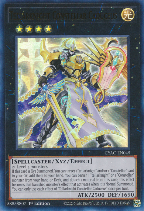 Tellarknight Constellar Caduceus [CYAC-EN045] Ultra Rare | Odin's Place