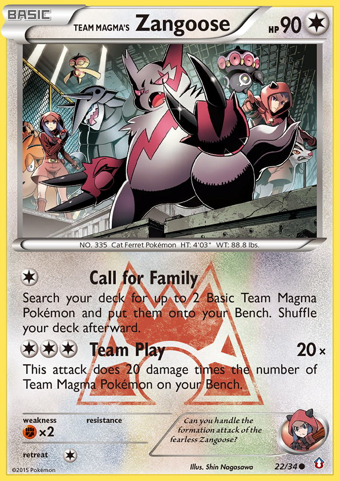 Team Magma's Zangoose (22/34) [XY: Double Crisis] | Odin's Place