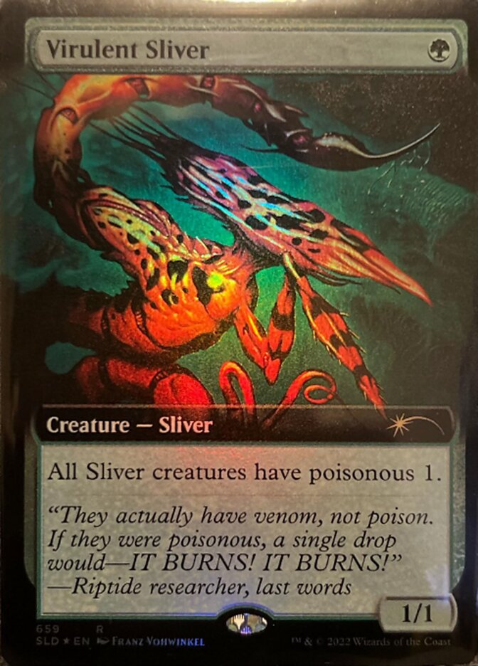 Virulent Sliver (Extended Art) [Secret Lair Drop Promos] | Odin's Place