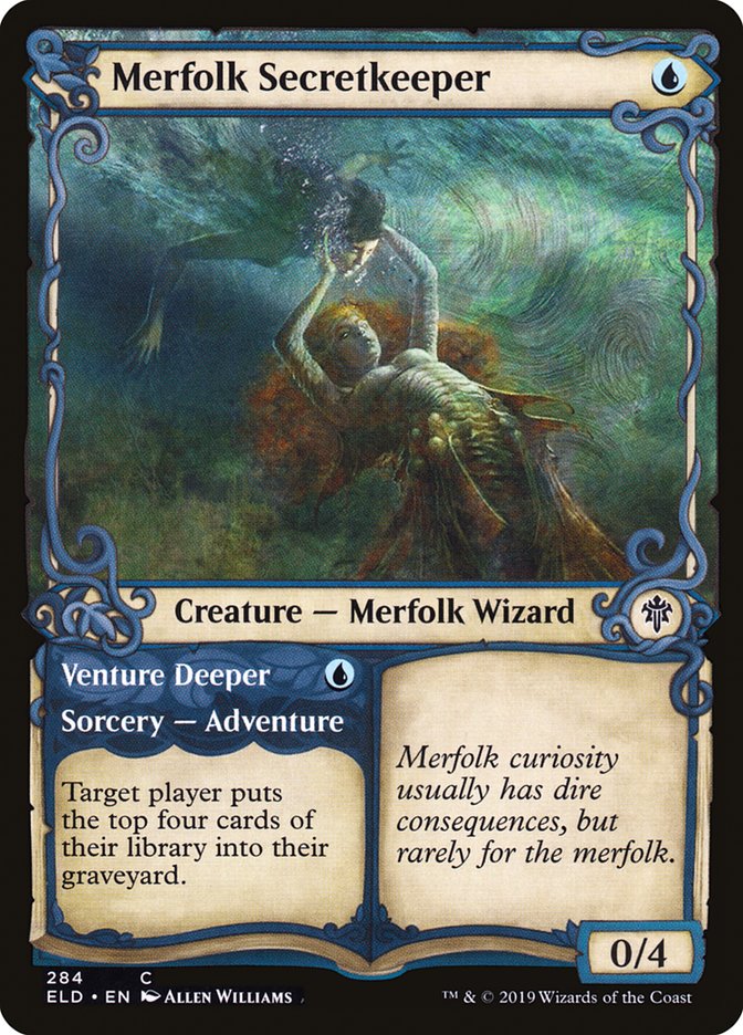 Merfolk Secretkeeper // Venture Deeper (Showcase) [Throne of Eldraine] | Odin's Place