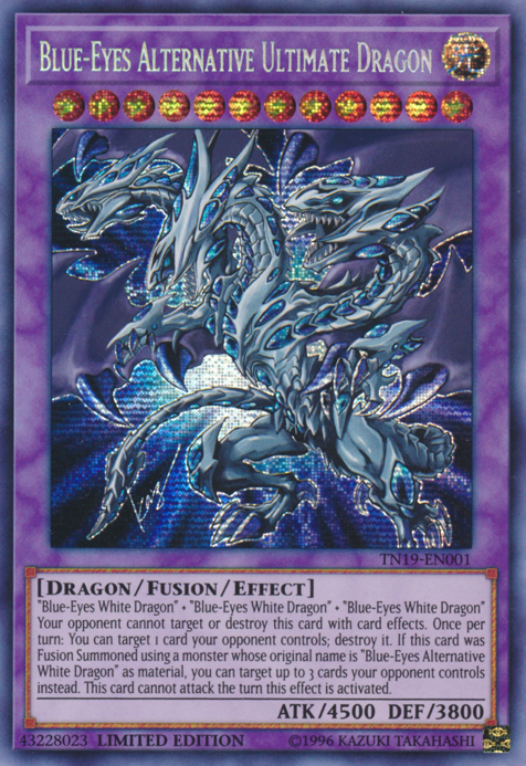 Blue-Eyes Alternative Ultimate Dragon [TN19-EN001] Prismatic Secret Rare | Odin's Place