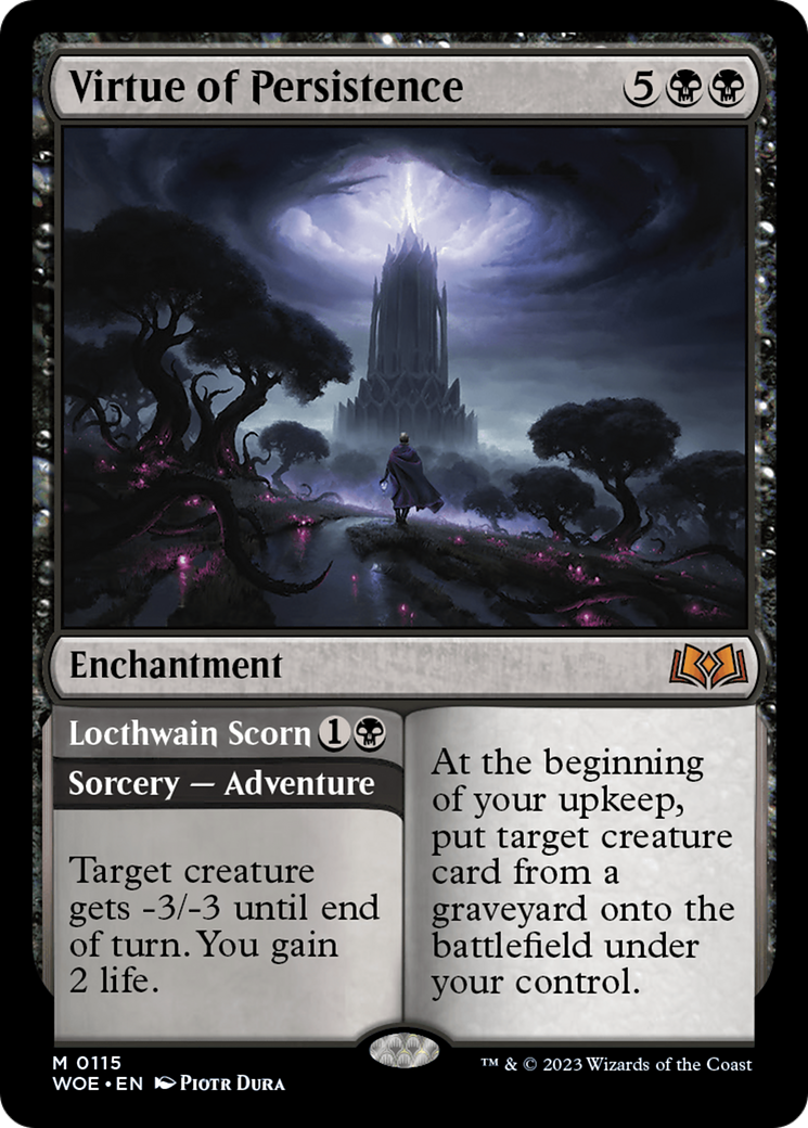 Virtue of Persistence // Locthwain Scorn [Wilds of Eldraine] | Odin's Place