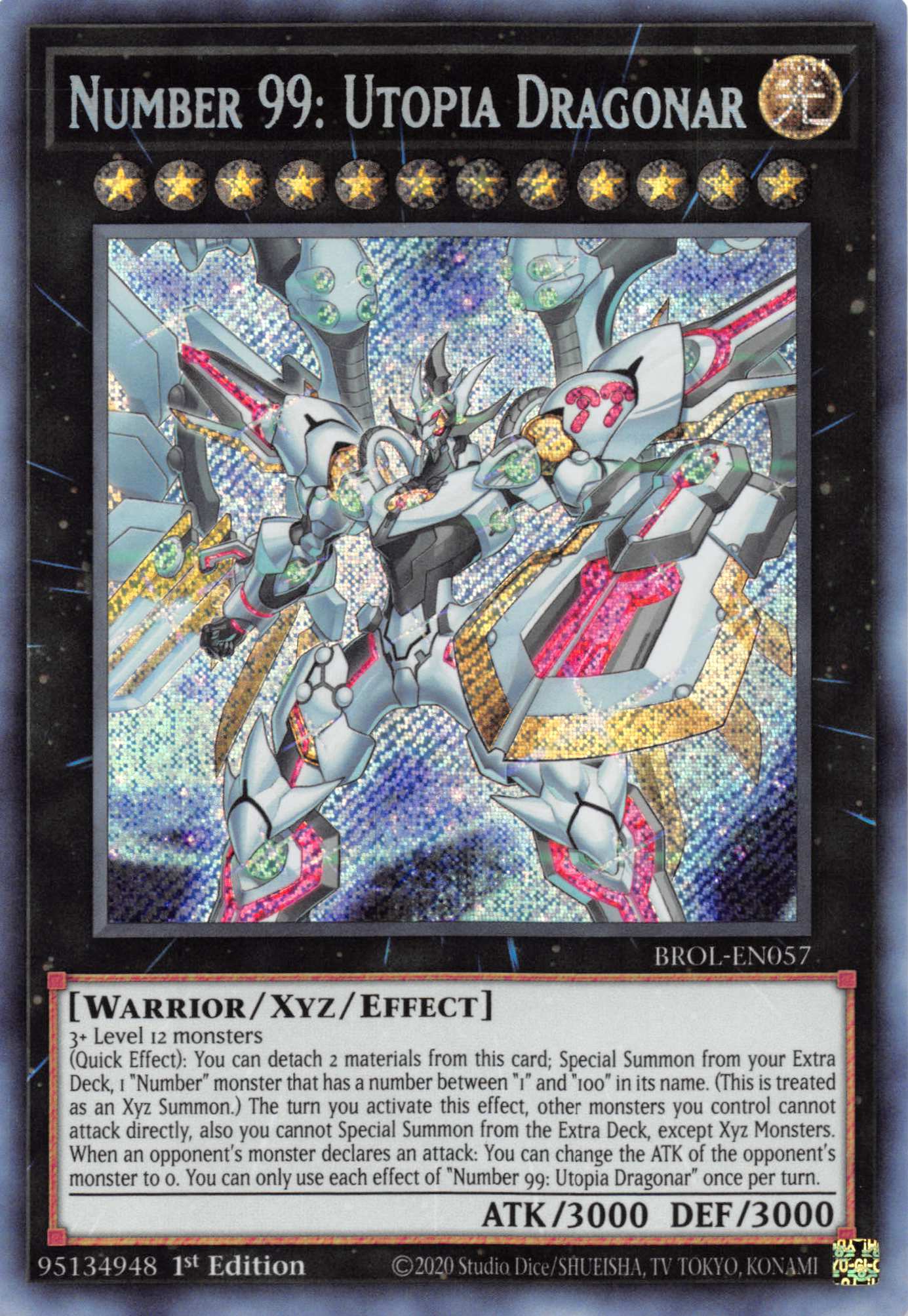 Number 99: Utopia Dragonar [BROL-EN057] Secret Rare | Odin's Place