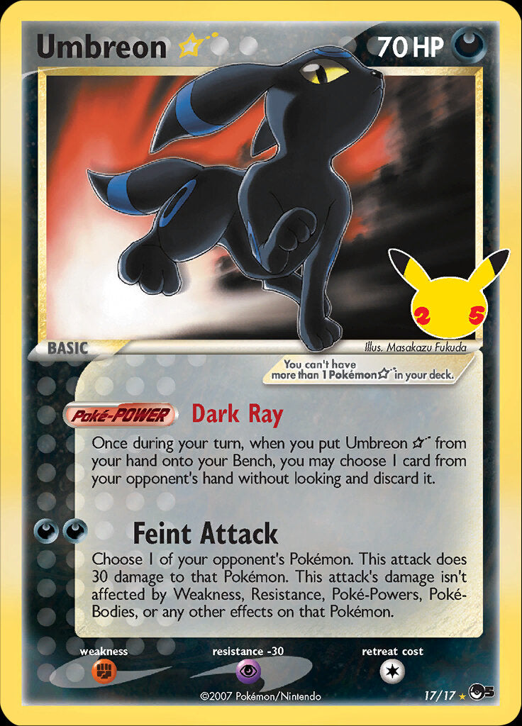 Umbreon (17/17) (Star) [Celebrations: 25th Anniversary - Classic Collection] | Odin's Place