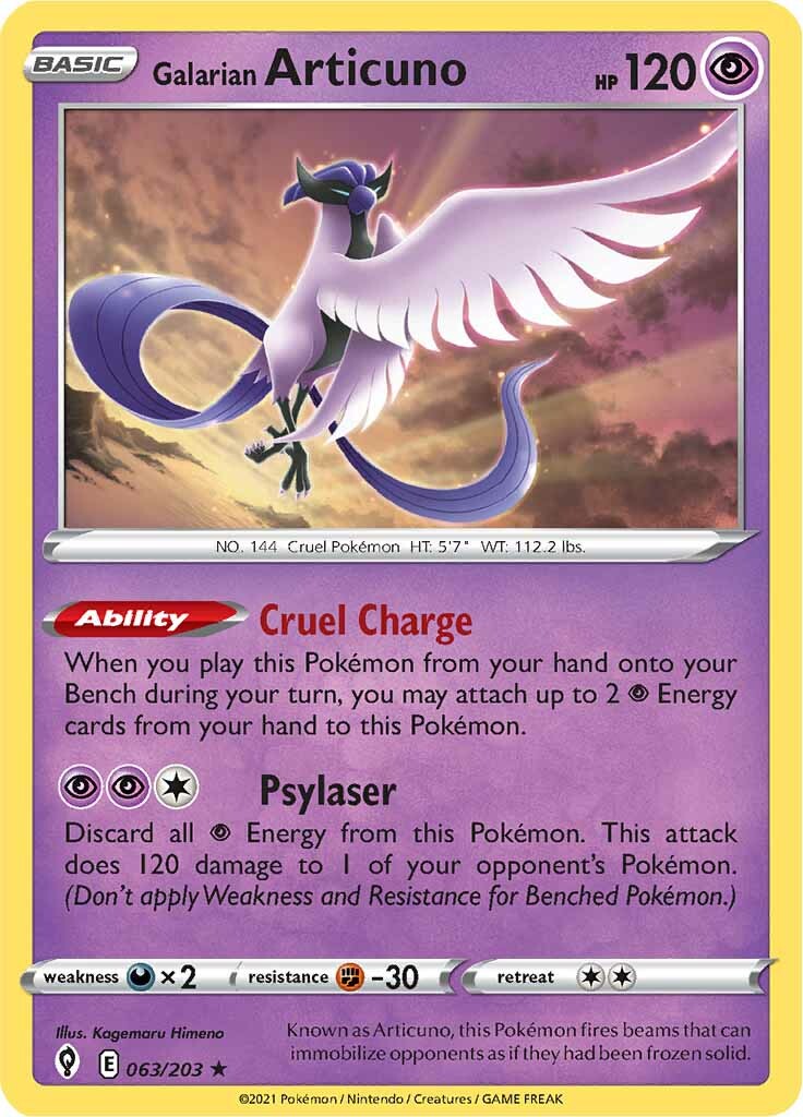 Galarian Articuno (063/203) (Theme Deck Exclusive) [Sword & Shield: Evolving Skies] | Odin's Place