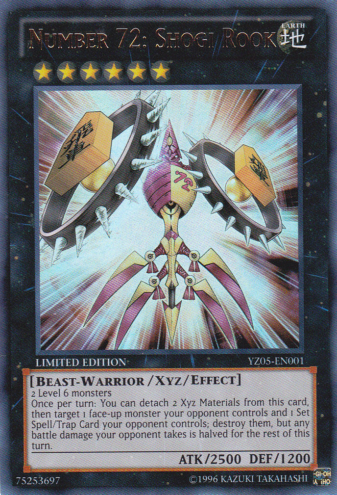 Number 72: Shogi Rook [YZ05-EN001] Ultra Rare | Odin's Place