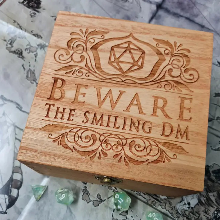 Critit Etched Dice Box Large Square Assorted Styles | Odin's Place