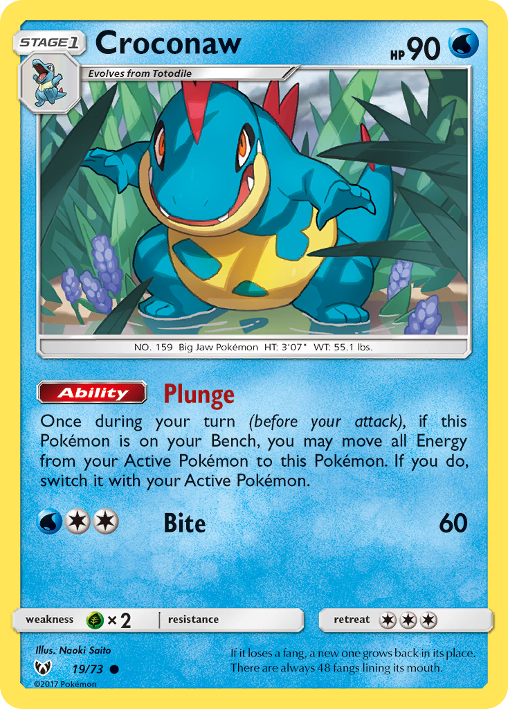 Croconaw (19/73) [Sun & Moon: Shining Legends] | Odin's Place