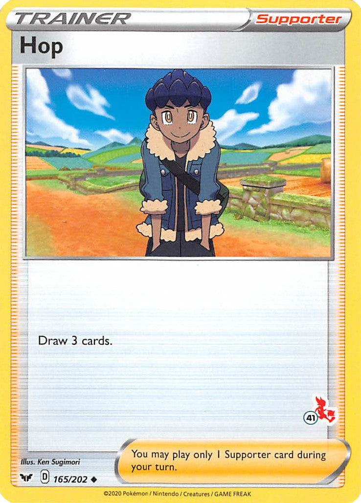 Hop (165/202) (Cinderace Stamp #41) [Battle Academy 2022] | Odin's Place