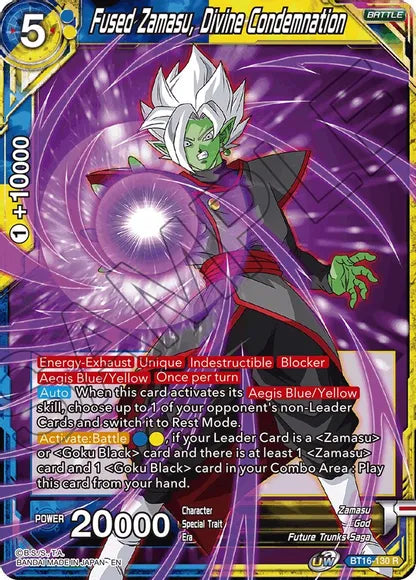 Fused Zamasu, Divine Condemnation (BT16-130) [Realm of the Gods] | Odin's Place
