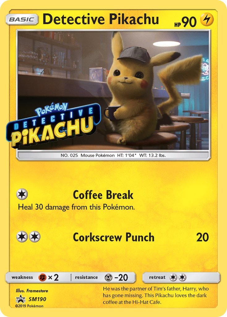 Detective Pikachu (SM190) (Stamped) [Sun & Moon: Black Star Promos] | Odin's Place