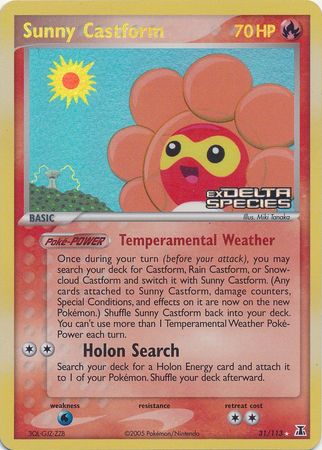 Sunny Castform (31/113) (Stamped) [EX: Delta Species] | Odin's Place