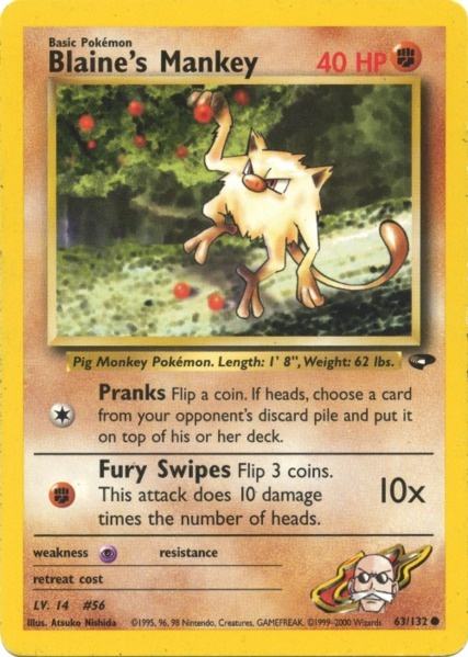 Blaine's Mankey (63/132) [Gym Challenge Unlimited] | Odin's Place