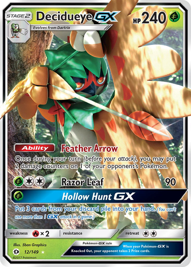 Decidueye GX (12/149) [Sun & Moon: Base Set] | Odin's Place