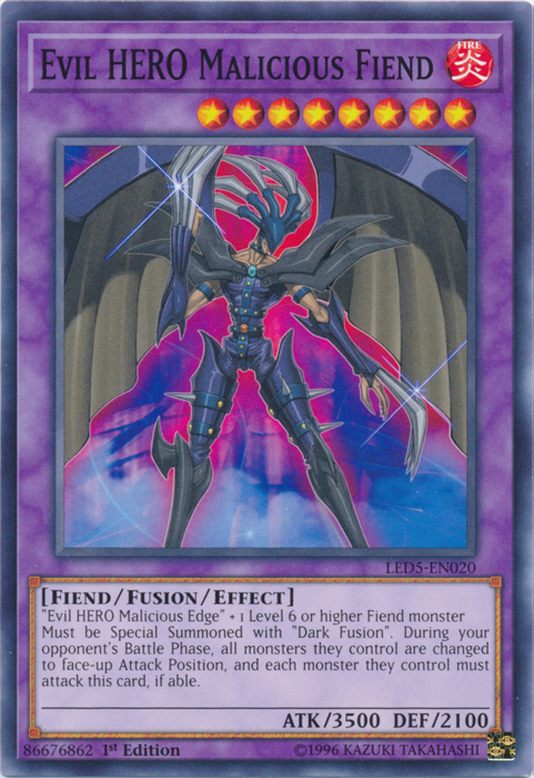 Evil Hero Malicious Fiend [LED5-EN020] Common | Odin's Place