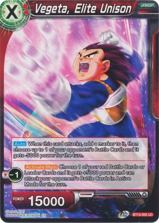 Vegeta, Elite Unison (BT10-005) [Rise of the Unison Warrior 2nd Edition] | Odin's Place