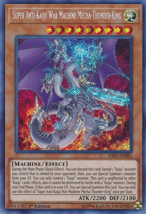 Super Anti-Kaiju War Machine Mecha-Thunder-King [SAST-EN081] Secret Rare | Odin's Place
