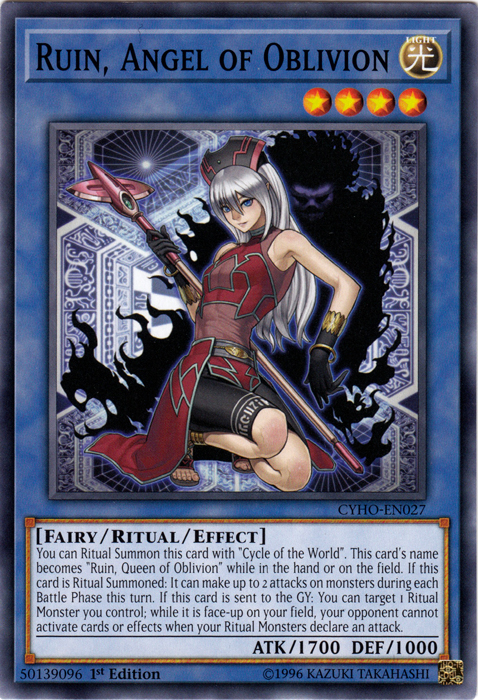Ruin, Angel of Oblivion [CYHO-EN027] Common | Odin's Place