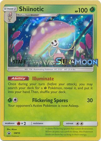 Shiinotic (SM10) (Staff Prerelease Promo) [Sun & Moon: Black Star Promos] | Odin's Place