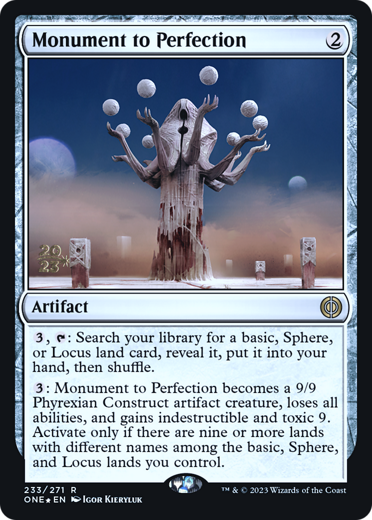 Monument to Perfection [Phyrexia: All Will Be One Prerelease Promos] | Odin's Place