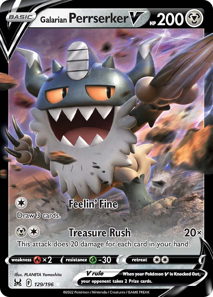 Galarian Perrserker V (129/196) [Sword & Shield: Lost Origin] | Odin's Place
