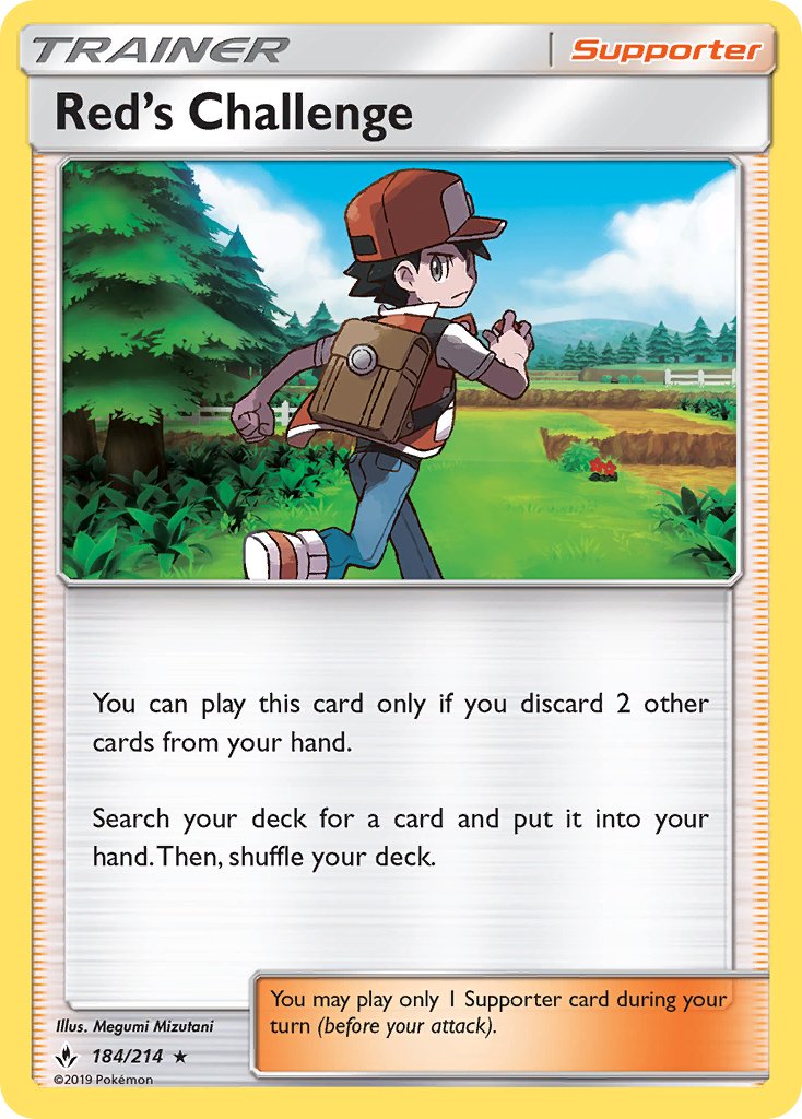 Red's Challenge (184/214) (Theme Deck Exclusive) [Sun & Moon: Unbroken Bonds] | Odin's Place