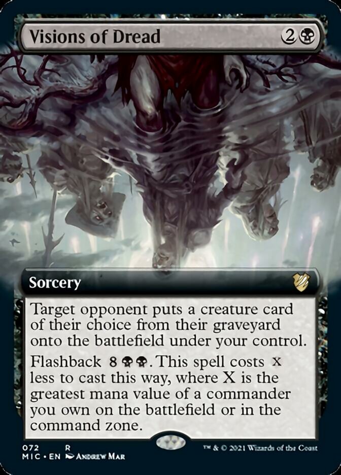 Visions of Dread (Extended Art) [Innistrad: Midnight Hunt Commander] | Odin's Place