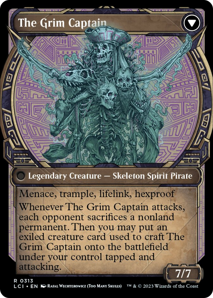 Throne of the Grim Captain // The Grim Captain (Showcase) [The Lost Caverns of Ixalan] | Odin's Place