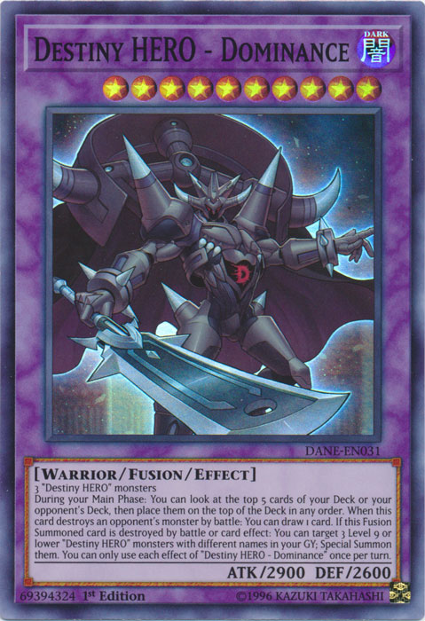 Destiny HERO - Dominance [DANE-EN031] Super Rare | Odin's Place