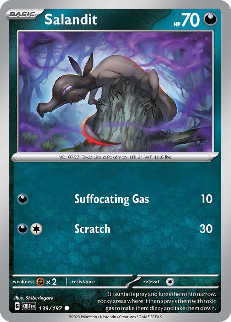 Salandit (139/197) [Scarlet & Violet: Obsidian Flames] | Odin's Place