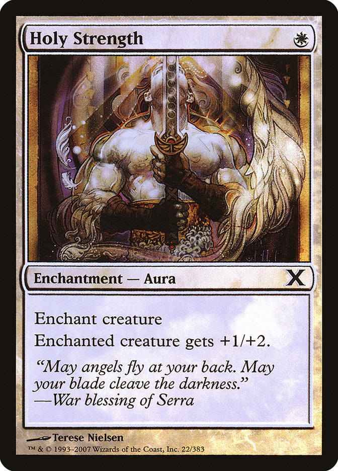 Holy Strength (Premium Foil) [Tenth Edition] | Odin's Place