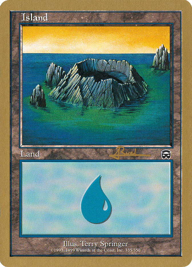 Island (335) (Antoine Ruel) [World Championship Decks 2001] | Odin's Place