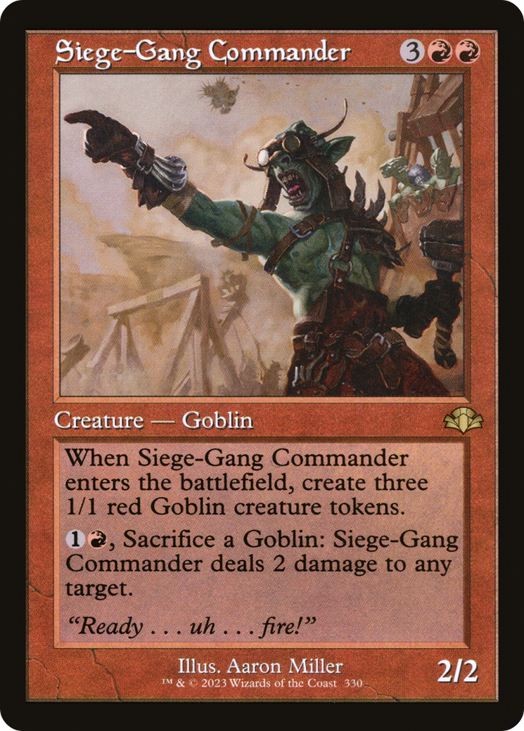 Siege-Gang Commander (Retro) [Dominaria Remastered] | Odin's Place