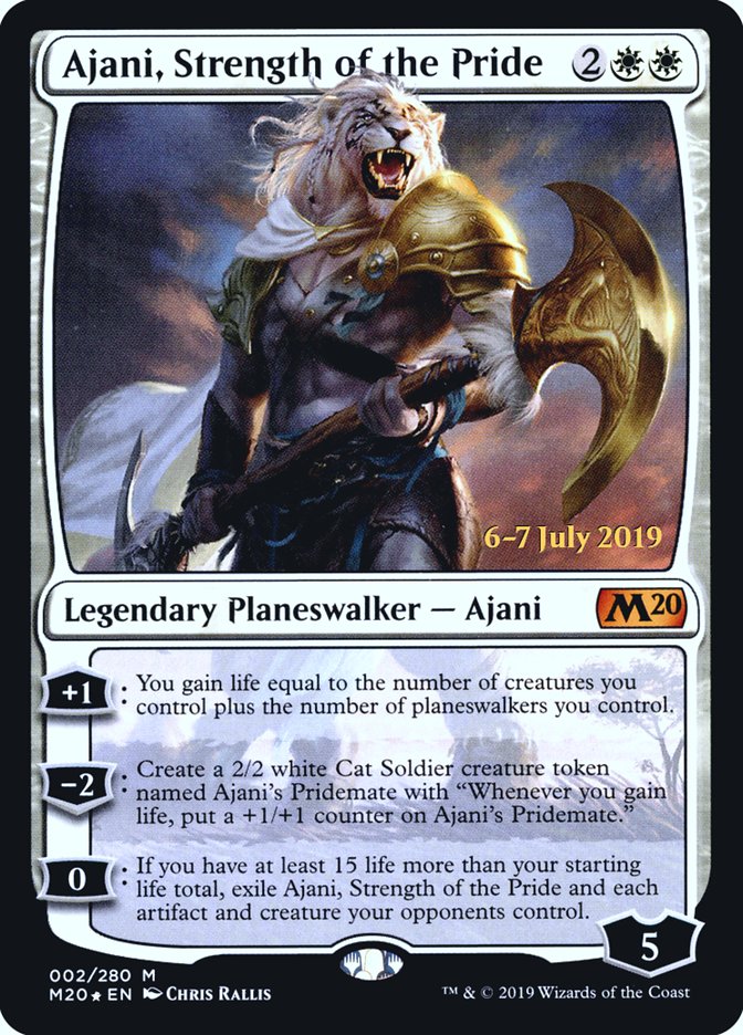 Ajani, Strength of the Pride [Core Set 2020 Prerelease Promos] | Odin's Place