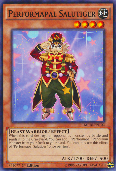 Performapal Salutiger [MP16-EN102] Common | Odin's Place