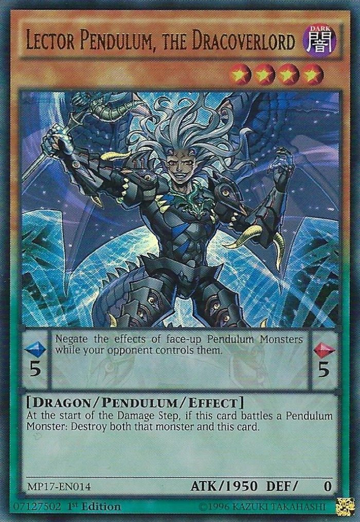 Lector Pendulum, the Dracoverlord [MP17-EN014] Ultra Rare | Odin's Place
