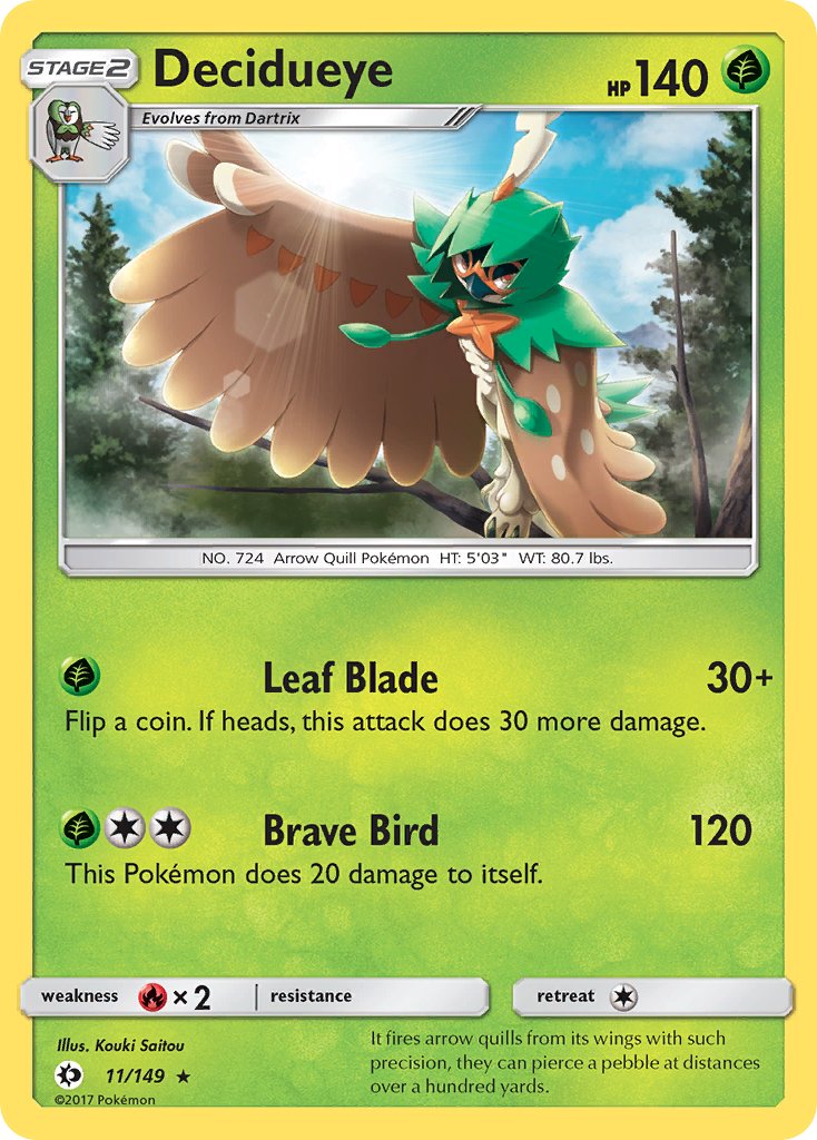 Decidueye (11/149) (Theme Deck Exclusive) [Sun & Moon: Base Set] | Odin's Place